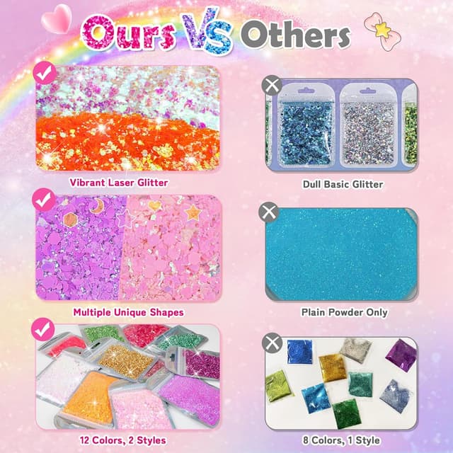 Detalle de Fairy Maker bracelet kit 12 tubes glitter