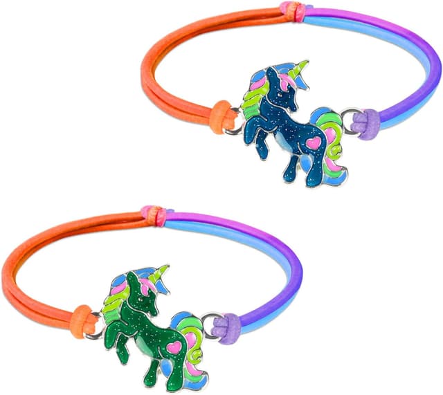 Detalle de Bracelet d’humeur thermochromique Flintronic pour enfants, pendentif cheval arc-en-ciel