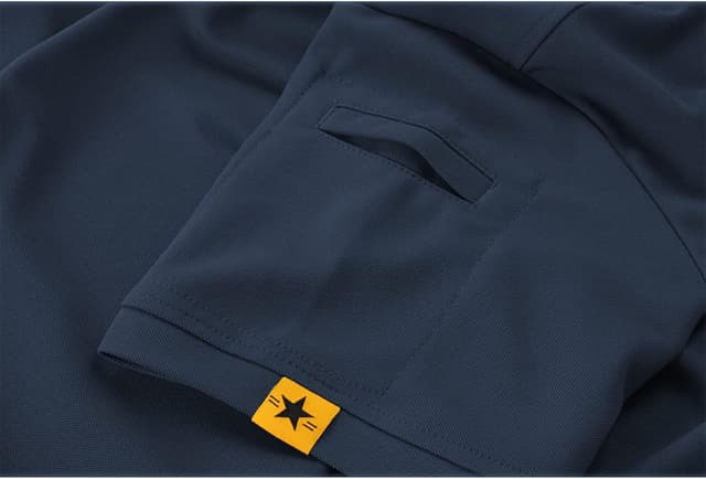 Detalle de geeksport Herren Poloshirt Kurzarm – Funktions-Polo aus Polyester für Golf, Sport & Freizeit