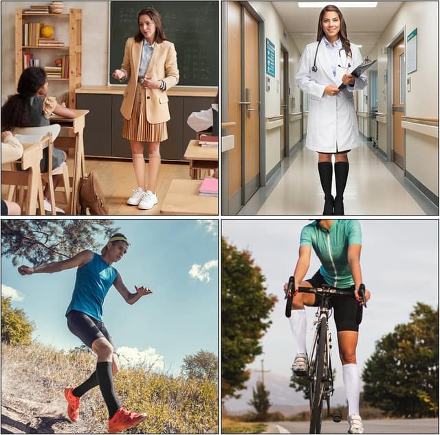 Detalle 2 de Pnosnesy Compression Socks (15–20 mmHg) – moisture-wicking, unisex support for running, athletics and travel (2–7 pairs)