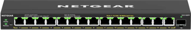 Detalle 2 de Netgear GS316EP Managed Switch mit 15 PoE-Ports und SFP für smarte Netzwerke