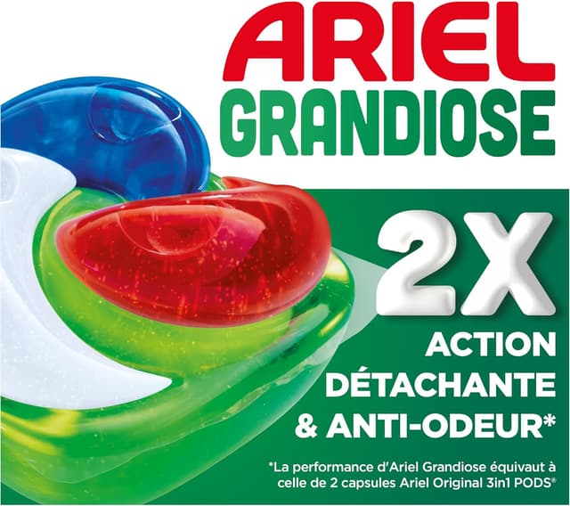 Detalle de Ariel Grandiose PODS, lessive liquide 60 lavages ⚙