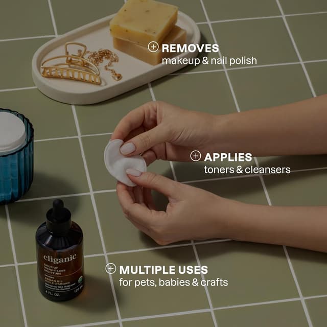 Thumbnail 3 de Cliganic Premium Cotton Rounds 300 Count