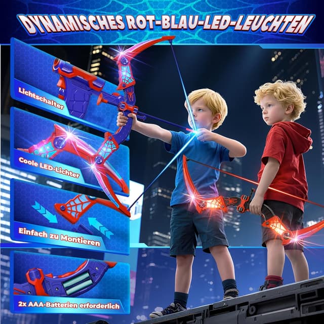 Detalle 1 de Kidluna Pfeilbogen Spielzeug ab 3-12