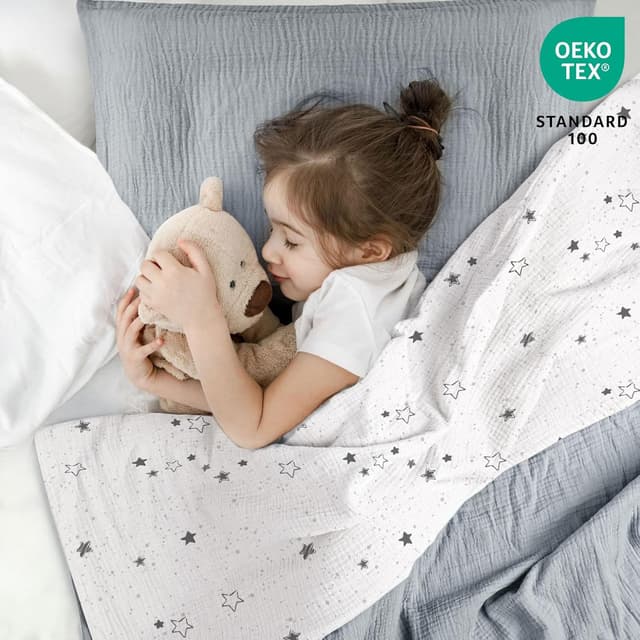 Detalle 2 de lulumoon Kinderbettwäsche 100x135 cm mit Kissenbezug 40x60 cm (Baumwolle, Oeko-TEX Standard)