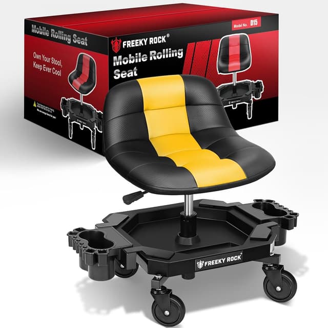 Imagen de FREEKYROCK Rolling Stool with Wheels 400 lbs en OfertitasTOP