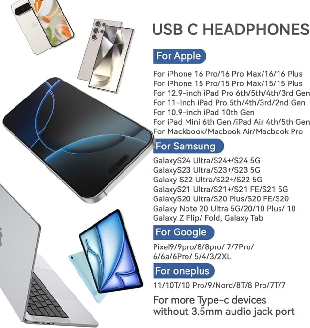 Thumbnail 6 de Cuffie USB-C con microfono Type C, Hi-Fi