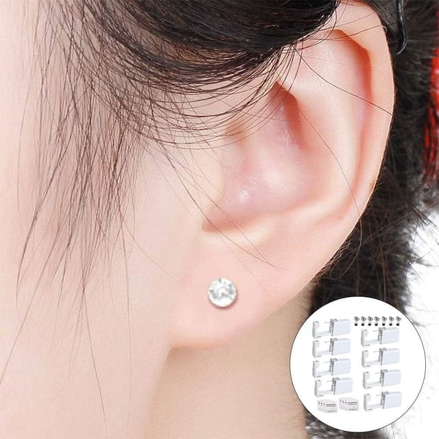 Detalle 2 de 8er Pack Einweg Ohrlochstechpistole mit Ohrring-Einsatz (steril, selbstzerstörend) – inkl. Ohrstöpsel