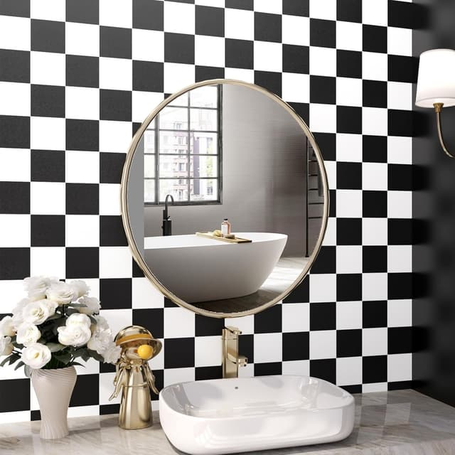 Thumbnail 1 de YENHOME Tapete Selbstklebend Kariert Muster 40x300 cm