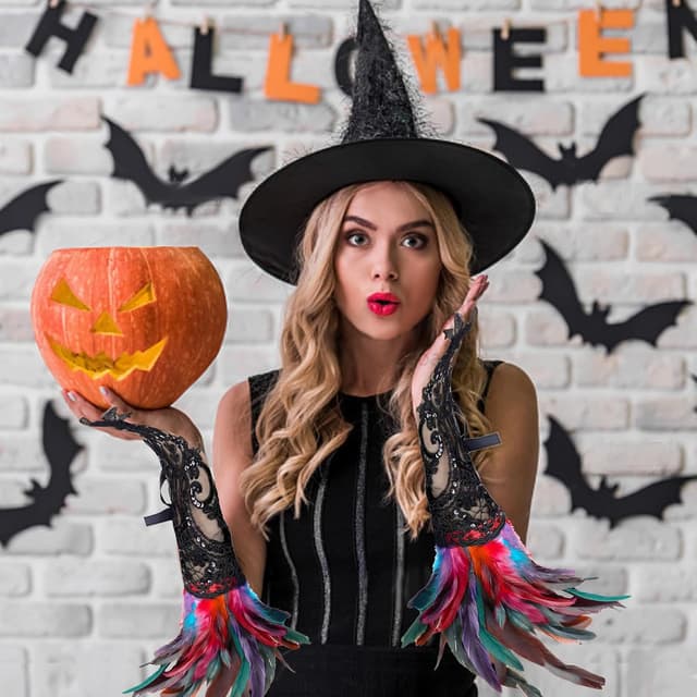 Thumbnail 5 de YOUYIKE Feder Manschetten Spitzenarmbänder 🎭