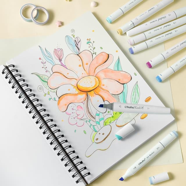 Thumbnail 6 de Ohuhu A4 Mixed Media Sketchbook 200gsm — 124 pages 🎨