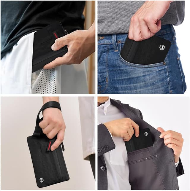 Thumbnail 5 de DiULi Carteras RFID Antirrobo Grande negro 🎒