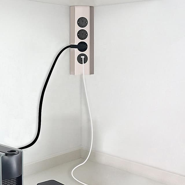 Thumbnail 4 de Electraline 62514 Regleta Angular cocina 3 Schuko 2 USB