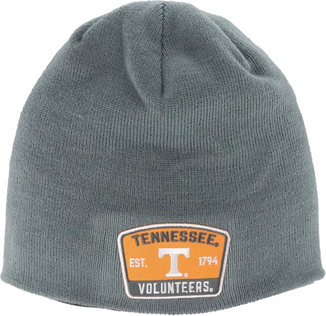 Detalle de ZHATS NCAA Officially Licensed Tennessee Volunteers Knit Beanie (Edge Patch) in Switchback Gray