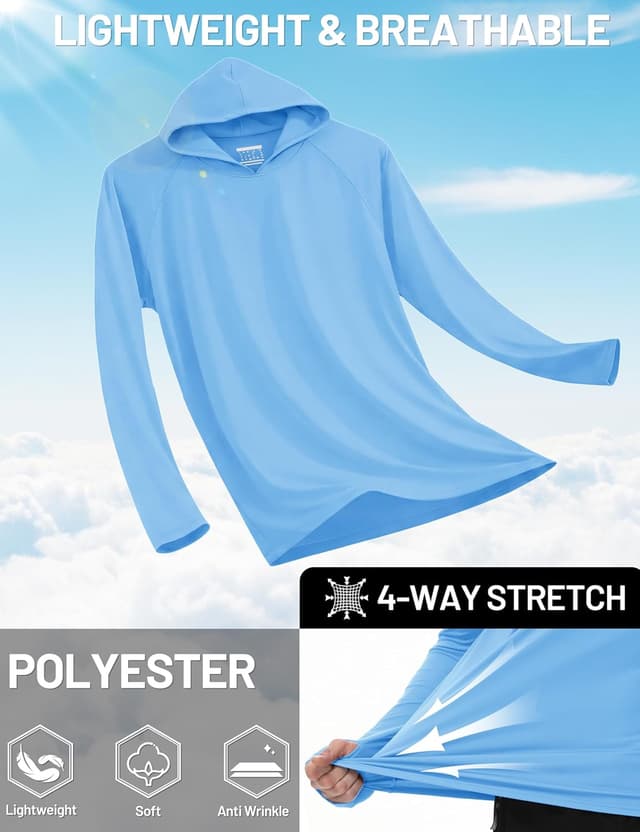 Detalle 2 de TACVASEN UV-Schutz Hoodie UPF 50+