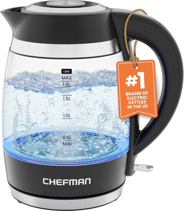 Imagen de Chefman Electric Kettle 1.8L, Borosilicate Glass en OfertitasTOP