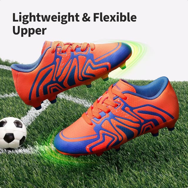 Detalle de DREAM PAIRS Youth Firm Ground Soccer Cleats for Boys & Girls (Outdoor Training & Football Shoes)