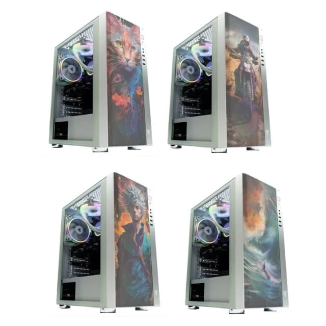 Thumbnail 2 de Tempest Umbra RGB Torre ATX blanca con frontal personalizable