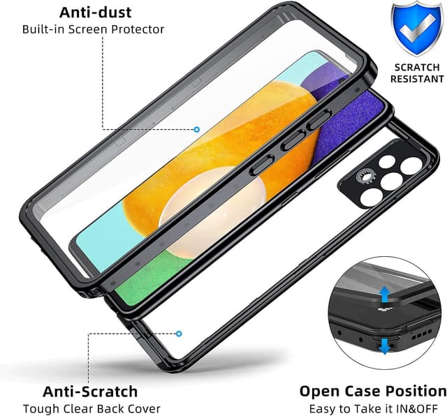 Detalle 2 de Beeasy Waterproof IP68 Shockproof Case for Samsung A52s 5G (with built-in screen protector)