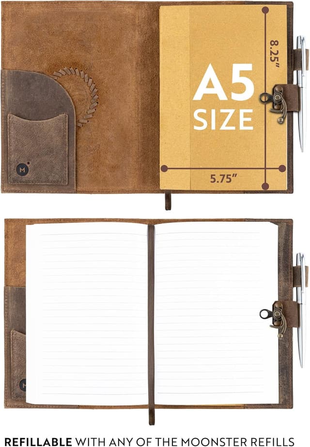 Detalle 2 de moonster Diario in Pelle A5 320 pagine