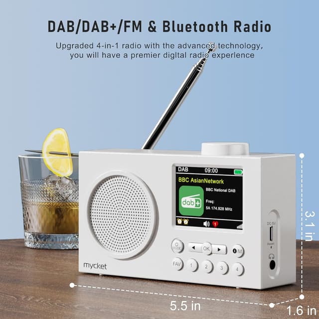 Detalle 2 de Mycket Portatile DAB/DAB+ Radio 40 Preset