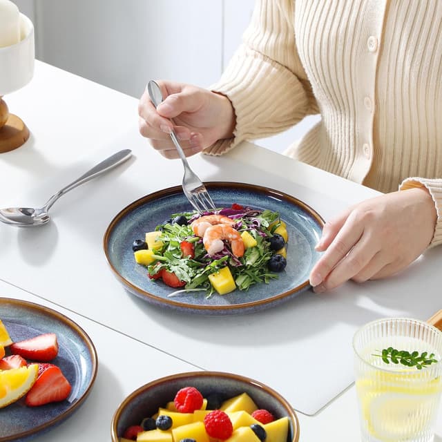 Thumbnail 4 de Vancasso Playa 12-Piece Grey-Blue Dinnerware