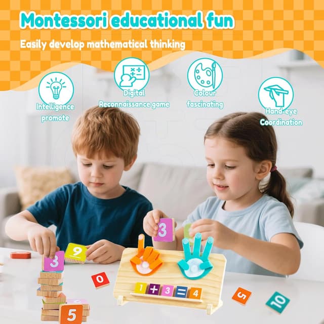 Thumbnail 4 de GEMKARRY Montessori Number Blocks and Maths Cards for 3–6
