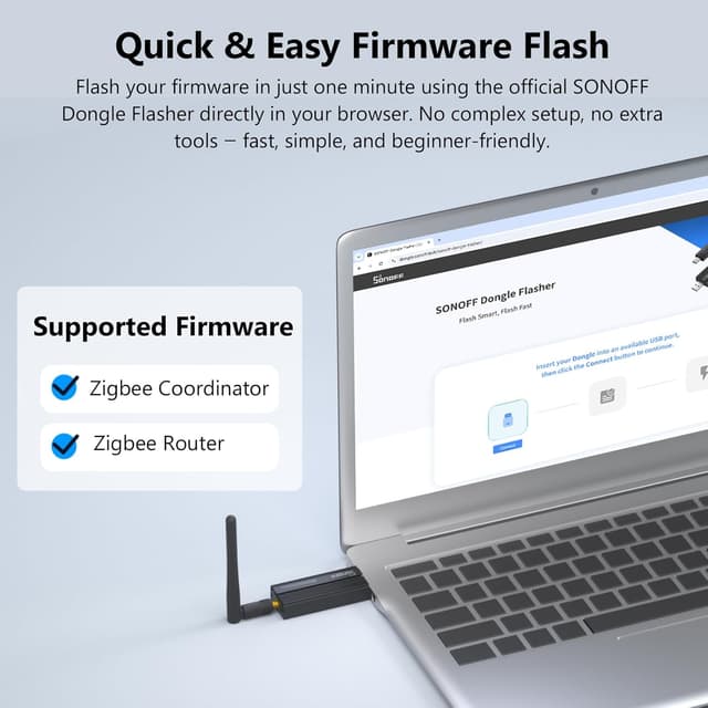 Thumbnail 3 de SONOFF ZigBee 3.0 USB Dongle Plus coordinator TI CC2652P, dongle ZigBee per Home Assistant 🔌