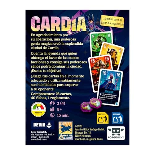 Detalle de Devir Duelo por Cardia: juego de cartas táctico para 2 jugadores (a partir de 9 años)