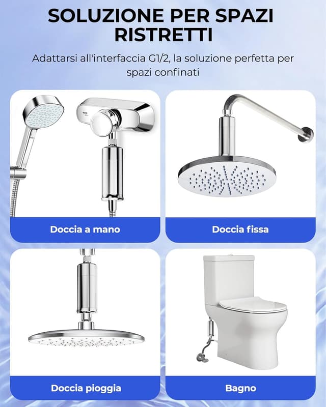 Thumbnail 4 de VeoryFly Filtro Doccia anticalcare 2 cartucce