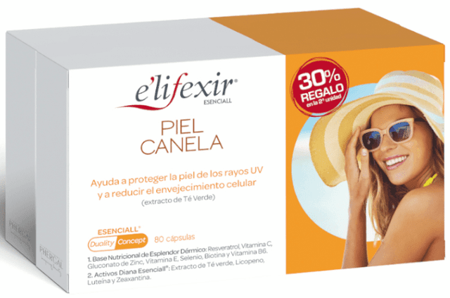 Imagen de Elifexir Esenciall Piel Canela 2x40 cápsulas solares en OfertitasTOP