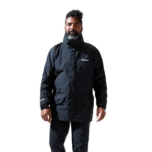 Detalle 1 de Berghaus 421016BP6 Chaqueta Impermeable para Hombre 🧥 Negra XL
