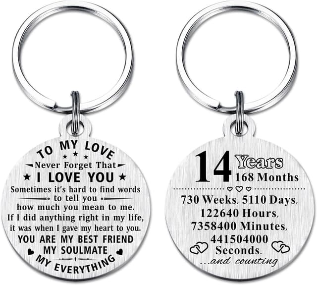 Detalle 2 de ABBNT 12th Anniversary engraved steel keychain gift (steel pendant with laser engraving)