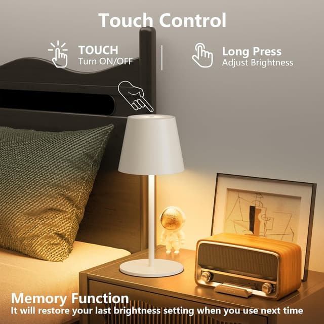 Thumbnail 6 de lundwa Dimmbare LED Tischleuchte 26 cm