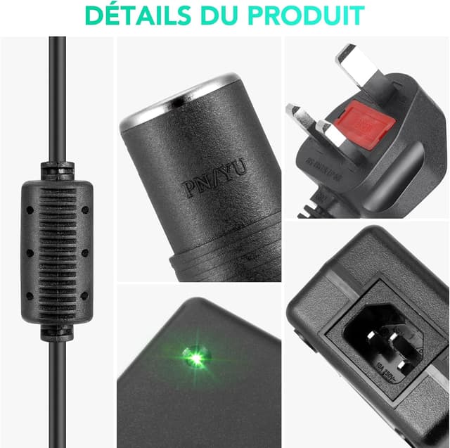 Thumbnail 4 de AGPTEK Chargeur Secteur 15A 180W AC→DC pour voiture