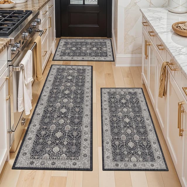 Imagen de 3-Piece Washable Kitchen Rug Set 2 x 3 en OfertitasTOP