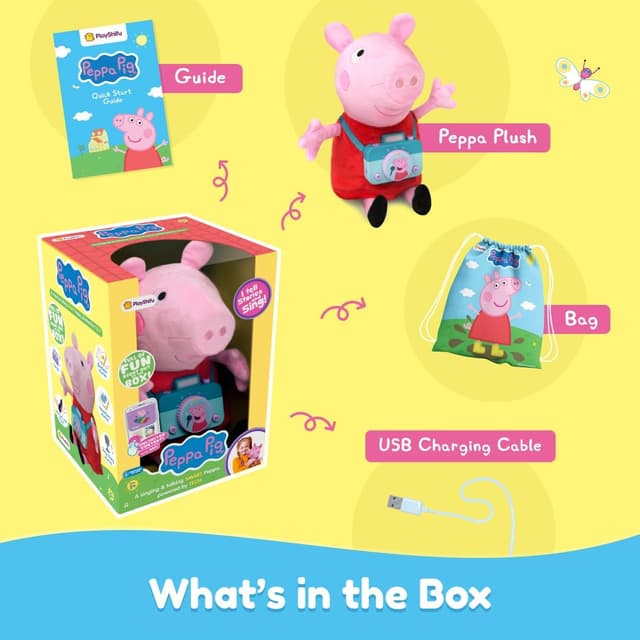 Detalle 2 de PlayShifu Peppa Pig Interactive Plush Toy (Sings, Stories & Rhymes) for Ages 3–6