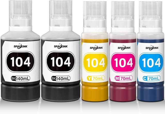 Detalle de Tinte 104 Multipack kompatibel für Epson 2x140 ml Schwarz