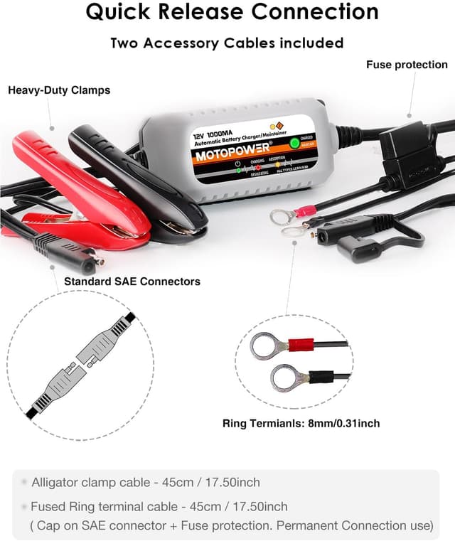 Thumbnail 4 de MOTOPOWER MP00205B 12V 1000mA Ladegerät für Batterien
