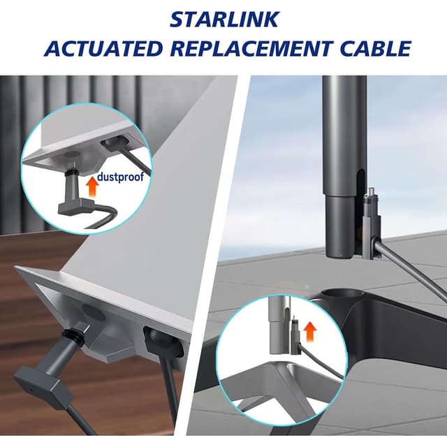 Detalle de Boobrie Starlink V2 Gen2 replacement satellite cable (46M/150FT) for Gen 2 systems