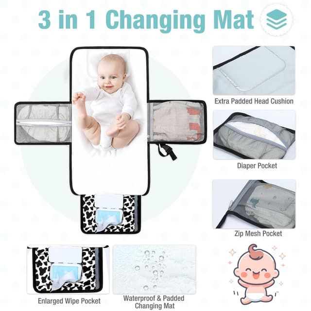 Detalle de Lekebaby Wickelunterlage Reise 63 × 35 cm