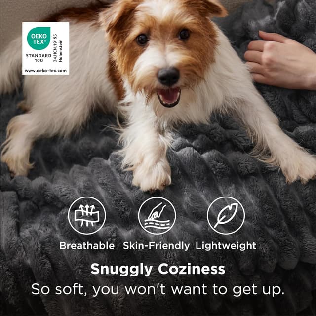 Detalle de Bedsure fleece throw blanket, 150x200 cm