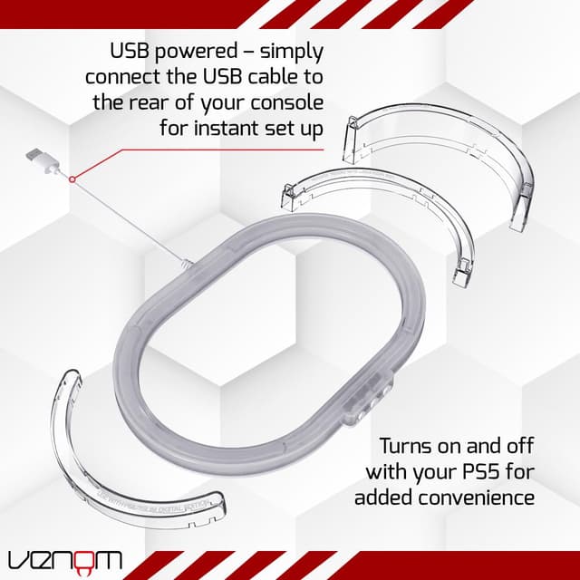 Detalle 2 de Venom PS5 Horizontaler Konsolenständer mit LED
