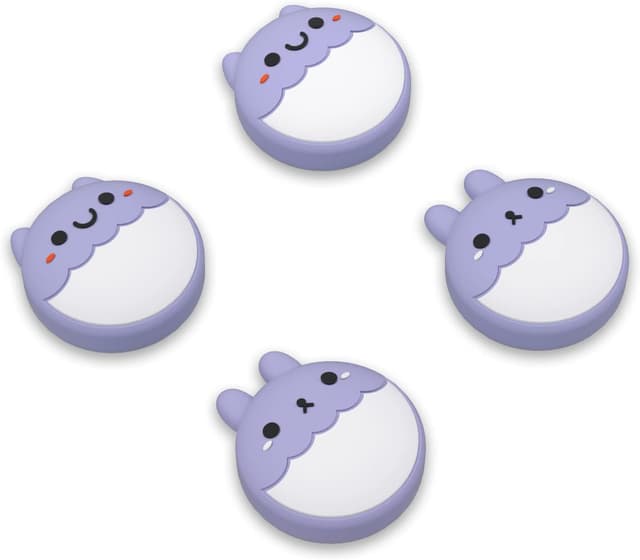 Thumbnail 6 de eXtremeRate PlayVital cute thumb grip caps for Nintendo Switch Joy-Con (Rabbit & Squirrel, light violet)