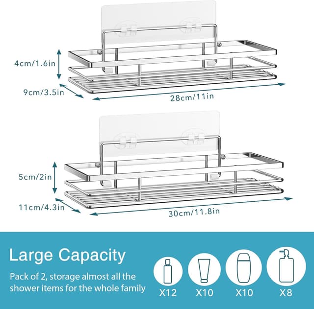 Thumbnail 4 de Saffruff Shower Caddy 2-pack organiser 11.8×4.3″