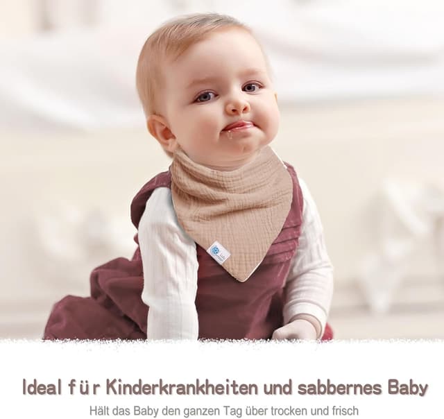 Thumbnail 5 de lulumoon Sabberlätzchen Musselin Dreieckstuch 👶