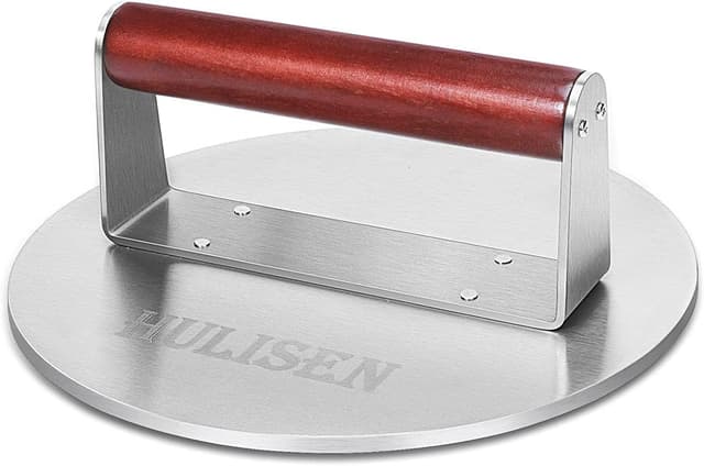 Imagen de HULISEN 8.5-Inch Burger Press heavy-duty 2.5 lb grill press ๐ en OfertitasTOP