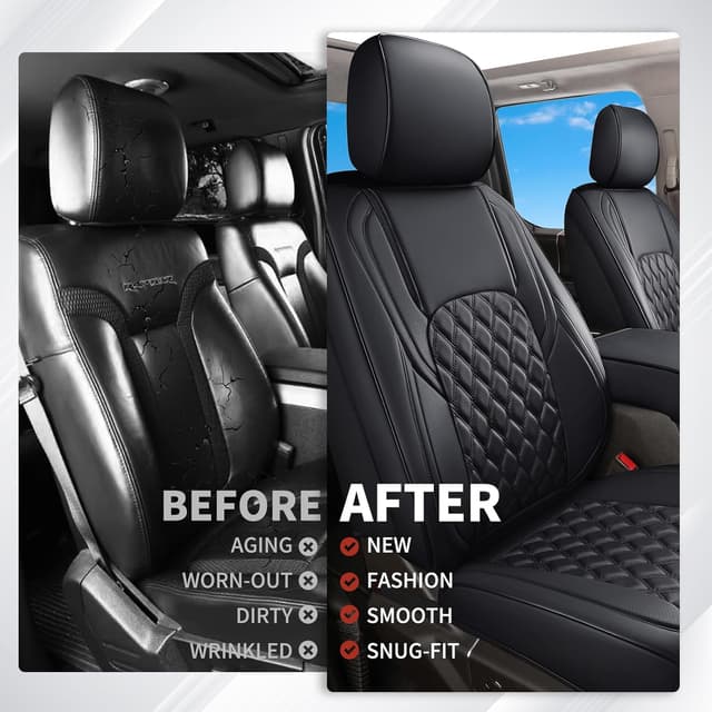 Thumbnail 5 de Huidsaource Tacoma Front Seat Covers Leather