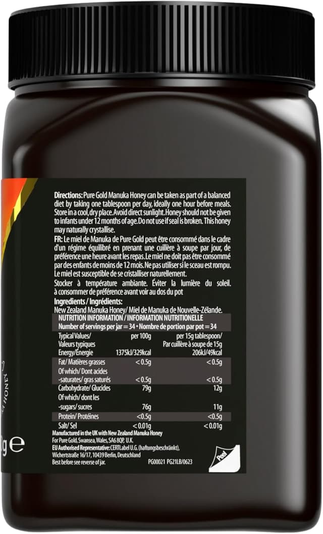 Thumbnail 1 de Pure Gold Manuka-Honig 525+ 500 g