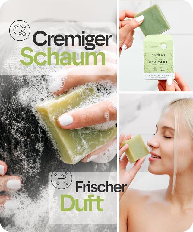 Detalle de Bio Haarseife für trockenes Haar, 80 g